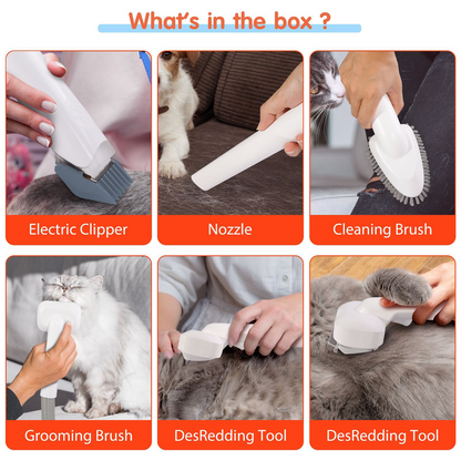 GroomPro All-in-One Pet Grooming Kit — Vacuum + Clipper