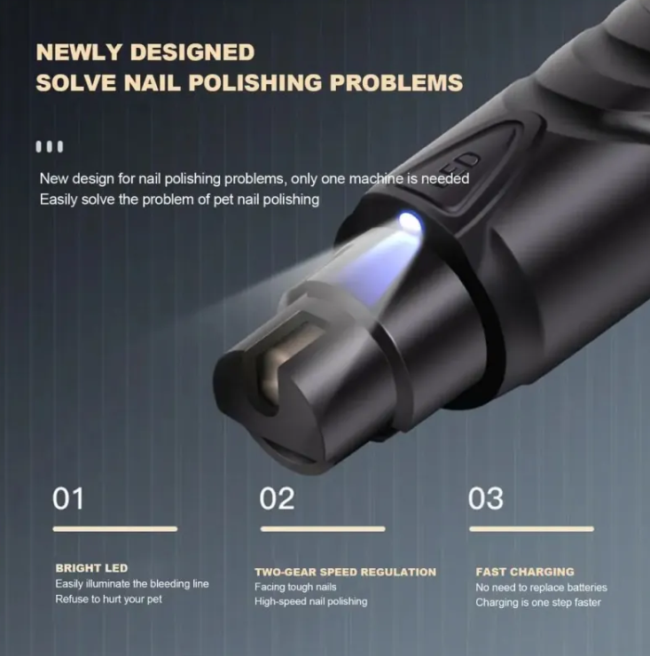 PawGlow Nail Grinder — Quiet & Painless Pet Nail Care