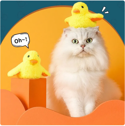 Wobble Duck Interactive Cat Toy — Vibrating, Chirping & Catnip Included