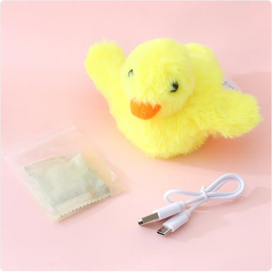 Wobble Duck Interactive Cat Toy — Vibrating, Chirping & Catnip Included