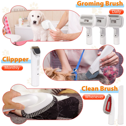 GroomPro All-in-One Pet Grooming Kit — Vacuum + Clipper