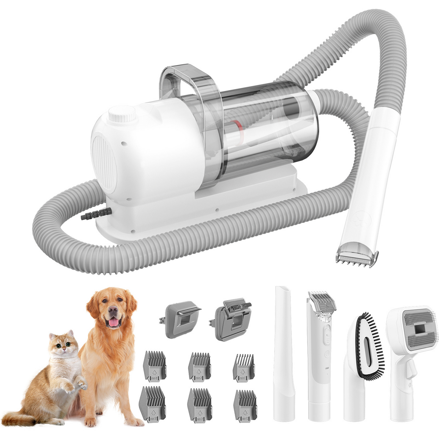 GroomPro All-in-One Pet Grooming Kit — Vacuum + Clipper
