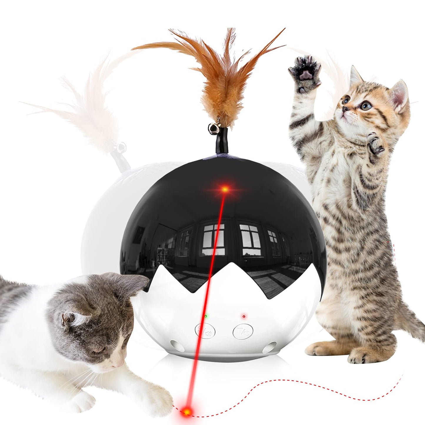 PurrSpin 3-in-1 Automatic Cat Laser Toy — Hands-Free Entertainment